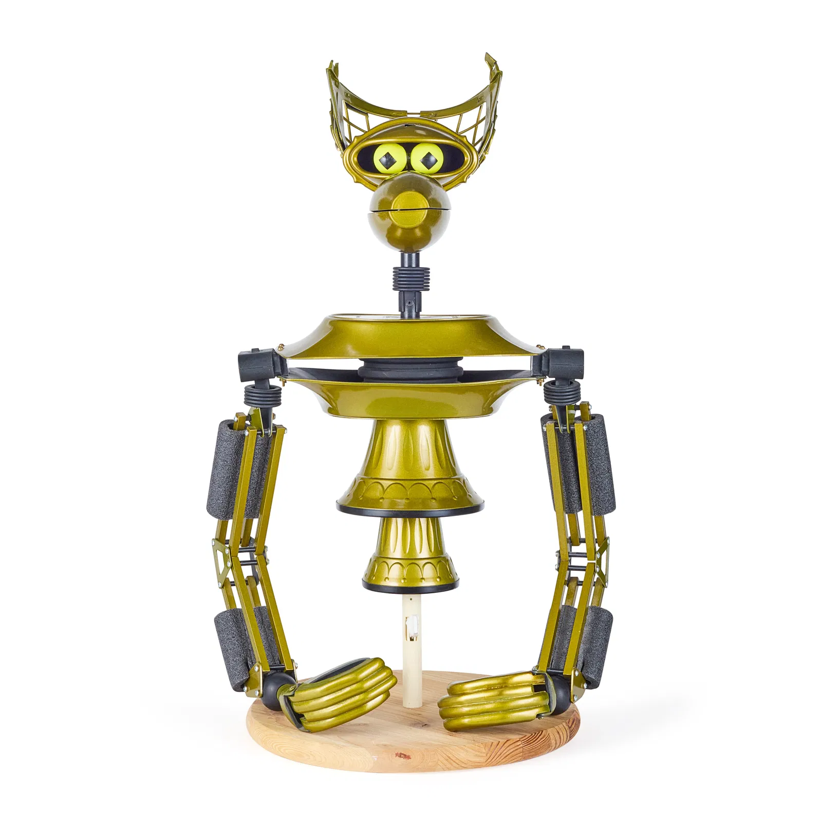 Production used puppet constructed of cast resin, rubber and metal components.