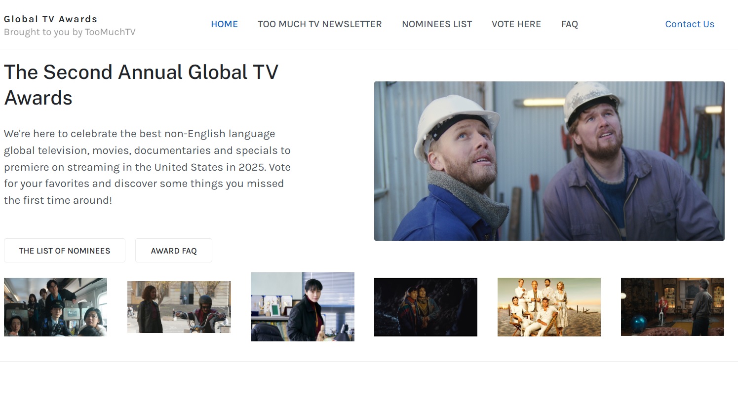 Too Much TV: The 2nd Annual Global TV Awards